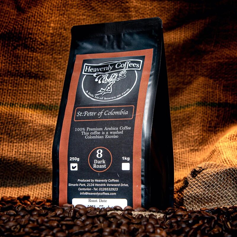 St Peter of Columbia Dark Roast Coffee - 250g Beans