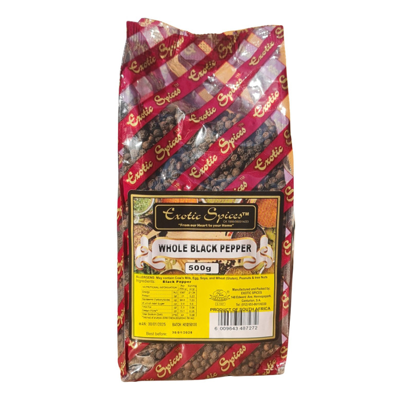Whole Black Pepper 500g